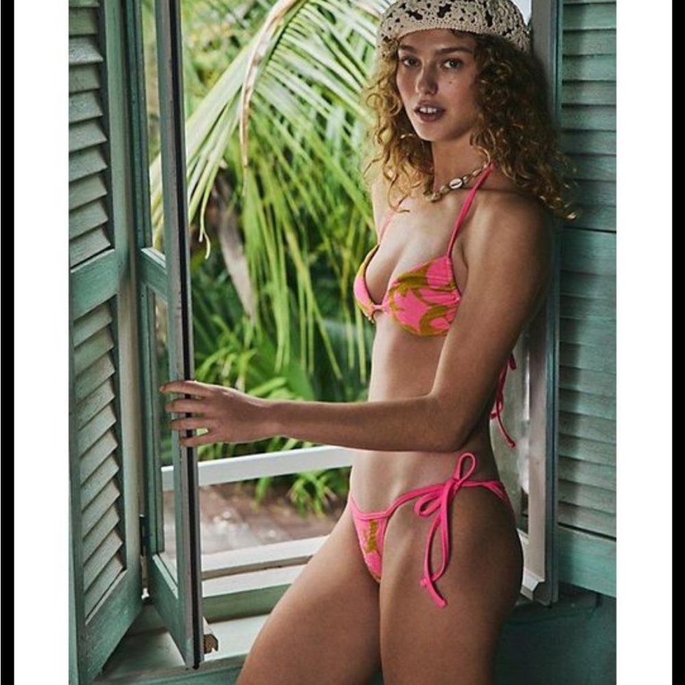 Free People Pink Bikini Set